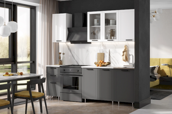 Кухонный гарнитур Монако 1,7 м Компоновка 1 (Миф)